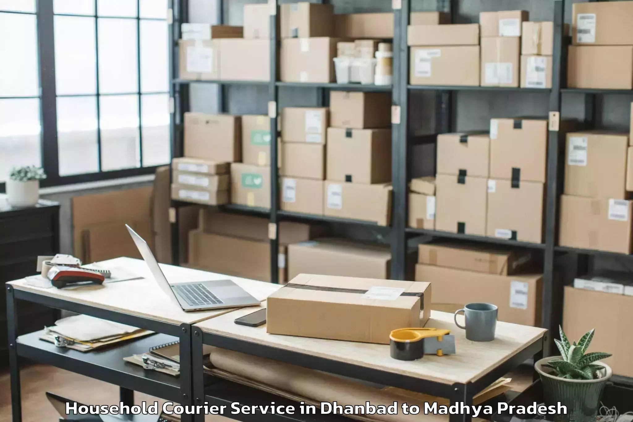 Quality Dhanbad to Maharajpur Household Courier